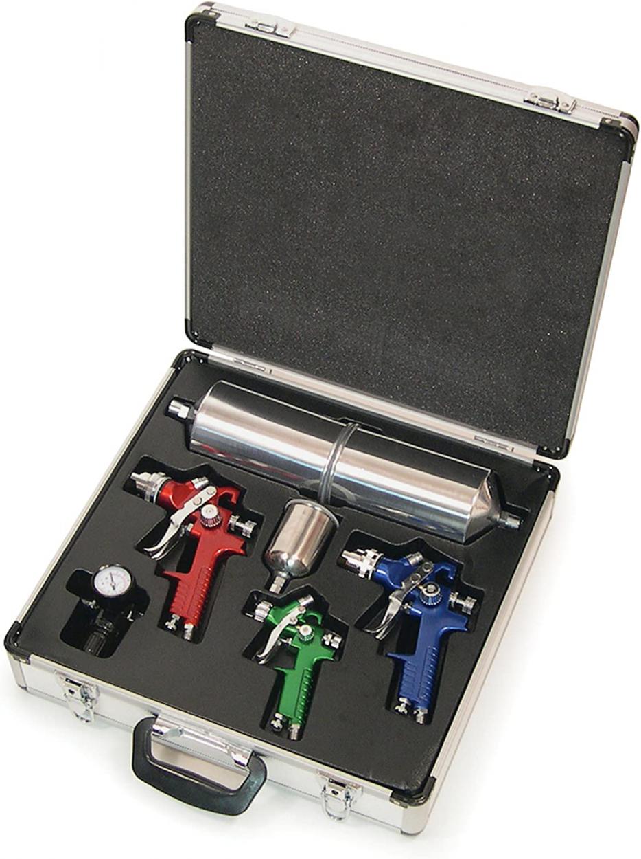 4 Pc. TRIPLE SET-UP HVLP SPRAY GUN KIT 