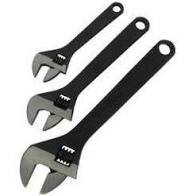 203 Titan 3 pc Adjustable Wrench Set Sizes: 6