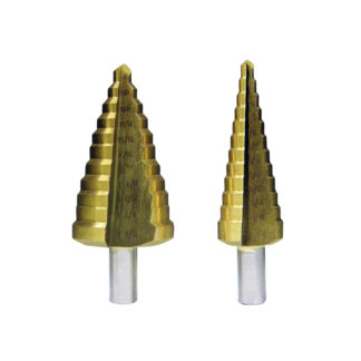 35322 GRIP 2 pc Step Drill Set Titanium Coated Sizes: 1/4