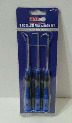 GRIP 3 pc Deluxe Pick and Hook Set