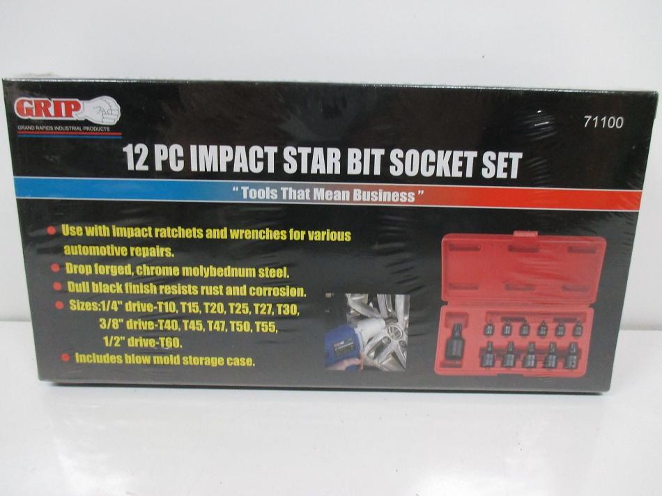 12 pc Impact Star Bit Set T10 to T60