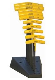 10 pc 10 pc T Handle SAE Ball-Hex Wrench Set with Stand