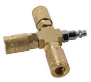 3 Way Brass Quick Air Connector 