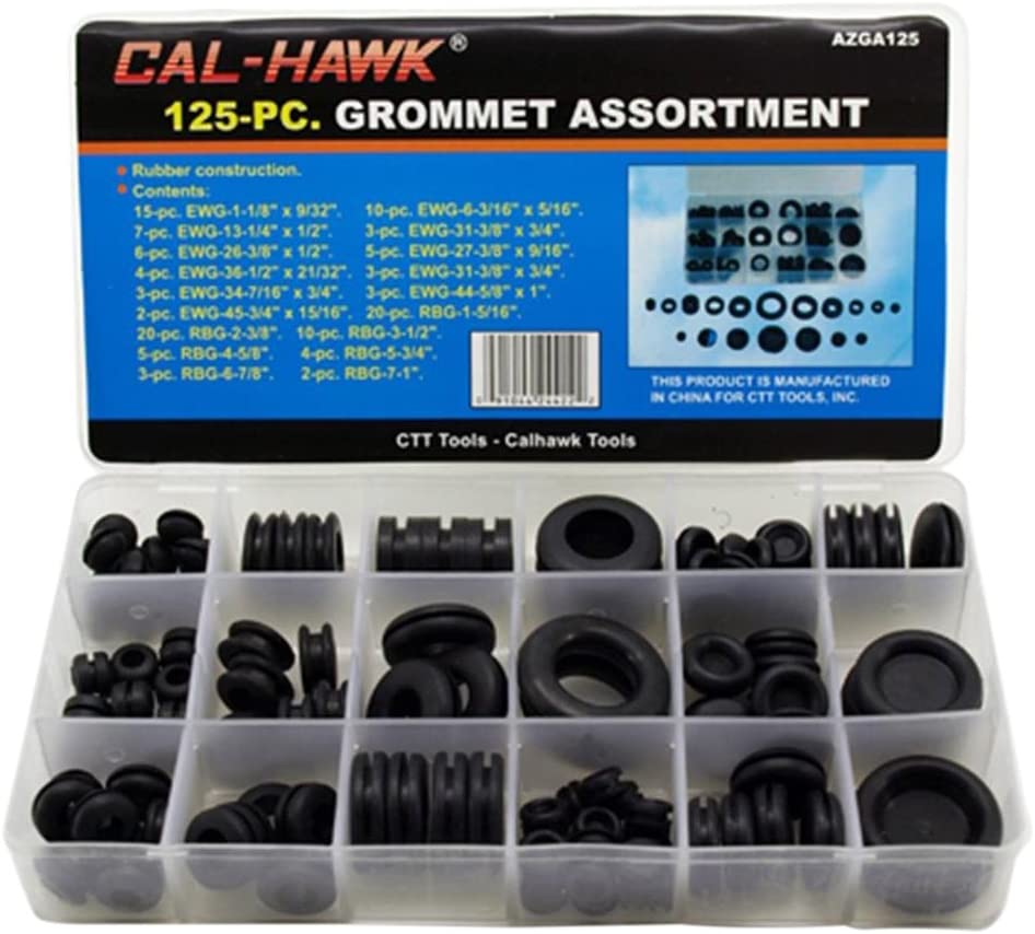 125 pc. Rubber Grommet Assortment (comes in plastic case)