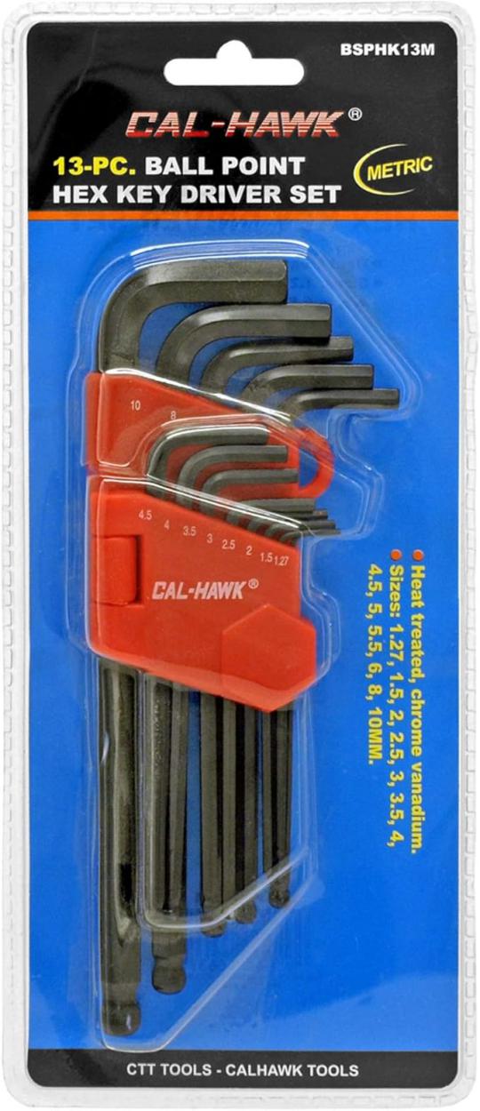 13 pc SAE Ball Point Hex Key Driver Set