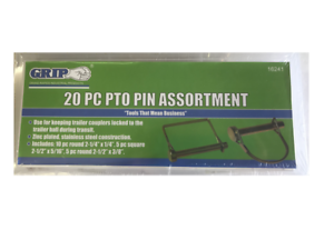 20 Piece PTO Pin Assortment Set by GRIP