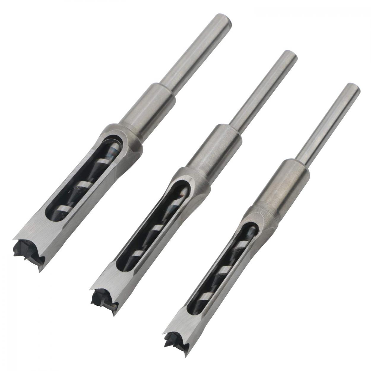 3 pc Mortising Bit Set Sizes: 1/4