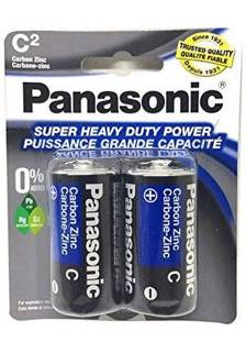 C2 PANASONIC 2 Pack Heavy Duty Batteries
