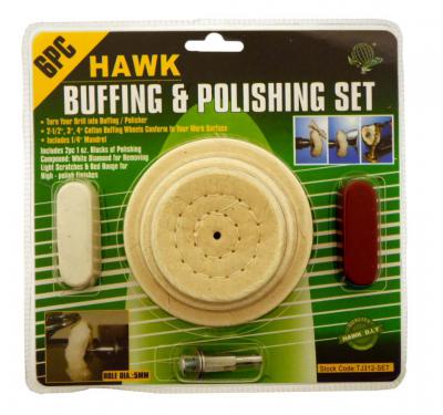 TJ312-SET 6 pc Buffing and Polishing Set 1/4
