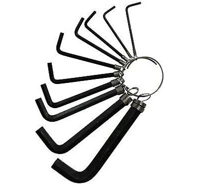 10 pc Hex Key Wrench Set SAE