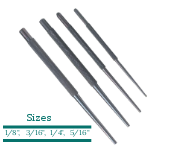 4 Pc. ALIGNING PUNCH SET Sizes 1/8