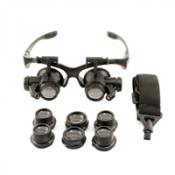 2964 Enkay LED Lighted-Multi Powered Magnifying Eyewear 10X,15X,20X and 25X Batteries Included