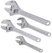 4 pc Adjustable Wrench Set Sizes: 6