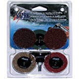 16401 SHARK 2 Inch Finishing Kit for Sanding and Grinding 24,36 and 50 Grit w/Disc Holder Made in U.S.A.
