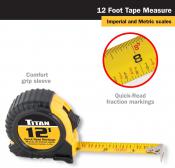 12 ft Quick Read Tape Measure 5/8